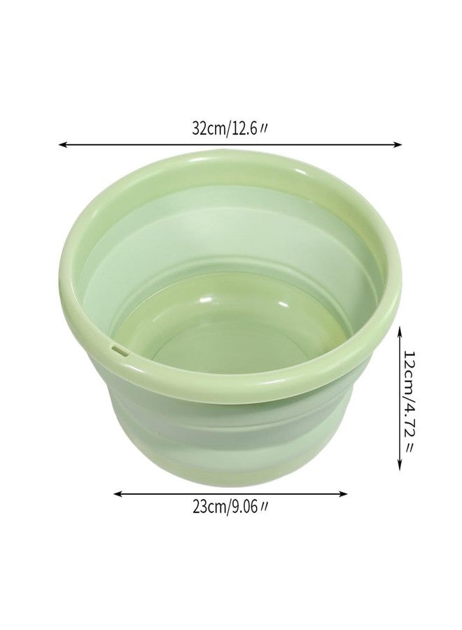 Leeonz Folding Washbasin, Washtub, Hot Water Basin, Bucket, Space Saving, Laundry, Cleaning, Foot Bath, Outdoor, Travel (Medium, Pista Green) - Image 3